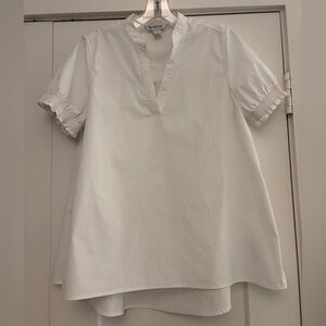 Athleta Levitate Poplin tee white size small - like a dry fit material
